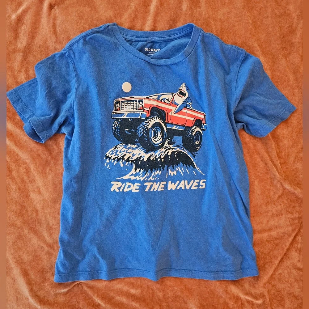 Old Navy Kids' Blue Graphic Shark Tee